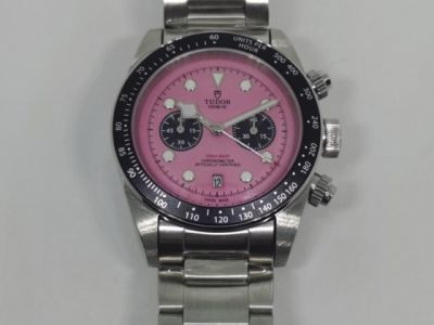 High Quality Tudor Pink Dial Stainless Steel Watch 40 mm